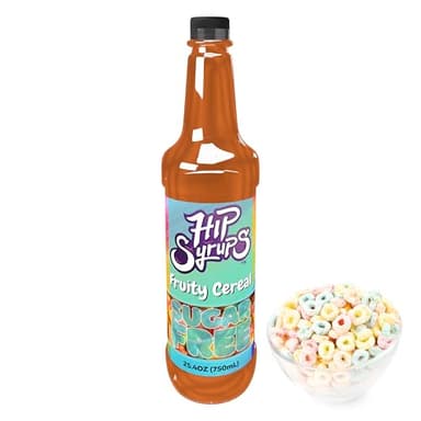 Hip Syrups - Fruity Cereal Sugar Free Simple Syrup Designed for Coffee, Hot Cocoa, Fruity Cereal Flavoring, Zero Calorie Flavoring, Keto Friendly, Sugar Free
