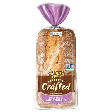 Nature's Own Perfectly Crafted Multigrain Bread, Thick Sliced Non-GMO Sandwich Bread, 22 oz Loaf
