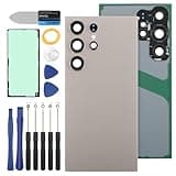 YHXMARSCAN Back Cover Glass Replacement for Samsung Galaxy S24 Ultra 5G 2024 Rear Back Glass Replacement with Repair Tool Kits(Color: Titanium Gray)