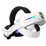 QWOS RGB Comfort Battery Head Strap 12000mAh Compatible with Meta Quest 3S, NOT Compatible with Quest 3