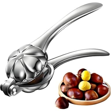 Chestnut Cutter Tool, Nut Cracker with 304 Stainless Steel Blade, Aluminum Alloy Chestnut Peeler & Sheller, Quick Clip Opener for Kitchen, Easy for Chestnuts