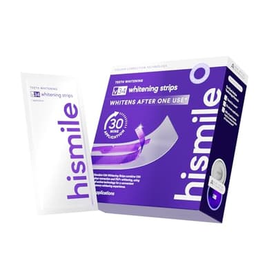 Hismile V34 Whitening Strips, Teeth Whitening Strips, Purple Tooth Whitening, Purple V34 Whitening Strips, Tooth Stain Treatment, Combining Whitening and Colour Correction