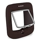 PetSafe Microchip Cat Flap, Battery Powered Pet Door, 4-Way Locking and Easy Installation, Brown