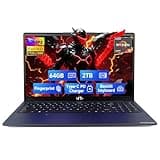 NIMO 15.6" IPS FHD-Gaming-Laptop, 6 Cores AMD Ryzen 5 6600H 64GB DDR5 RAM 2TB SSD (Beat i7-1165G7 up to 4.5GHz) 660M 6nm GPU-Computer with 100W Type-C Backlit Keyboard, Fingerprint