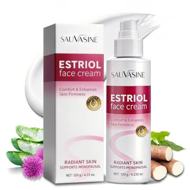 TRAVELMASTER Bioidentical Estriol Face Cream for Women – Natural Estrogen Moisturizer with Wild Yam, Helps Hydrate, Firm & Revitalize Skin– 4.25 oz (3-Month Supply)