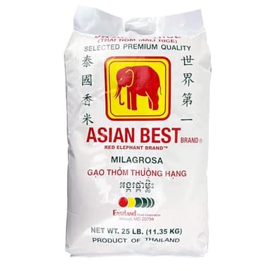 Asian Best Jasmine Rice, 25 Pound