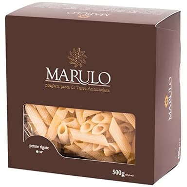 Penne Pasta, Bronze Cut Pasta made in Italy 1.1 lbs (500g), Gourmet Italian Pasta, Non-GMO 100% Durum Semolina, Italian Pasta imported. By Marulo.