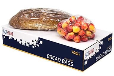 [Pack Of 700] Clear Bread Bags For Homemade Bead With Gusset 8" X 4" X 20" Inches – For Home or Commercial Food Storage