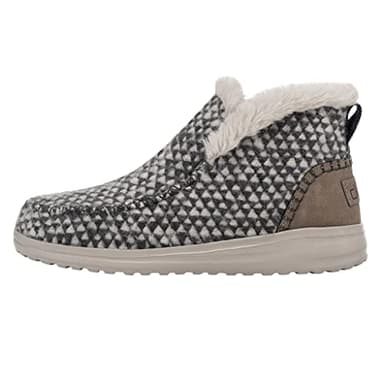 HEYDUDE Women's Denny Shoes Stone Grey
