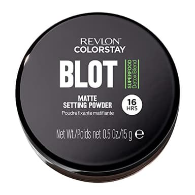 Revlon ColorStay Blot Face Makeup Setting Powder, Mattifying, Blurring & Oil Absorbing, Absorbs Sebum, Blurs Imperfections and Reduces Pore Appearance, 0.5 Oz
