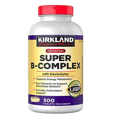 Kirkland Signature Super B-Complex with Electrolytes, 500 Tablets (2 Pack)