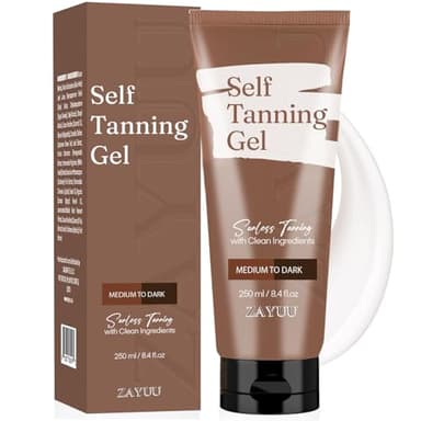 Self Tanner & Self Tanning Lotion: Natural-Looking Sunless Tan, Hydrating & Streak-Free Formula, Fast-Absorbing Tanning Lotion for a Radiant Glow, Medium to Dark – 8.4 fl. oz
