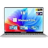 FUNYET 16 Inch Gaming Laptop, Laptop Computer 2025 Windows 11 Pro, 16GB RAM 512GB SSD, Intel 12th Gen N100 Processor(up to 3.4GHz), Backlit Keyboard, Fingerprint Unlock, FHD 1920 * 1200