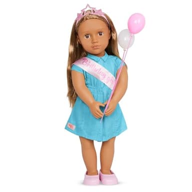 Our Generation - 18 Inch Doll - Blonde Hair and Brown Eyes - Birthday Party Accessories - Pretend Play - Toys for Kids 3 and Up - Anita