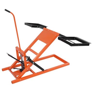 Lawn Mower Lift, 500LBS Hydraulic Jack for Zero Turn & Riding Lawn Mowers, Heavy-Duty Adjustable Tractor Lift for Lawn Mower Maintenance, Blade Replacement and Repair, 17.5-24 Inch Lift Height