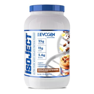 Evogen Isoject - Whey Protein Isolate | Ultra-Pure Whey Protein Powder with Ignitor Enzymes, BCAAs, and EAAs | Enhanced Absorption & Recovery | Chocolate Peanut Butter Banana | 25 Servings