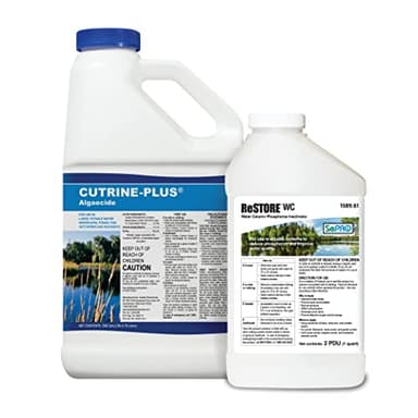 Complete DIY Algae Treatment Bundle - Targets Algae Blooms & Binds Excess Nutrients (Cutrine Plus + Restore WC)