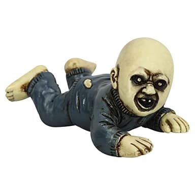 YYPLIAN Ghost Baby Doll Figurines, Halloween Scary Resin Small Statue Creepy Zombie Baby Statue Decor Desk Decor (B)