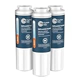 Crystala Filters UKF8001 Compatible with Everydrop Filter 4, EDR4RXD1, Whirlpool Refrigerator Water Filter 4, 4396395, Maytag UKF8001AXX, UKF8001AXX-750, 46-9006, Puriclean II, PH21500, Pack of 3