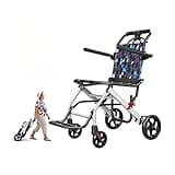 Ultralight Transport Wheelchair, Folding Portable Boarding Travelling Wheelchair with Hand Brake, Wheelchairs for Adults,Folding Wheelchairs (19.3X31.9X34.6 inches)