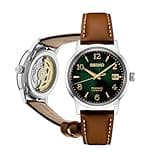 SEIKO SRPE45 Automatic Watch for Men - Presage Cocktail Time - Patterned Green Dial with Golden Numerals and Date Calendar, 50m Water-Resistant