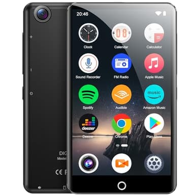 80GB mp3 Player with Bluetooth and WiFi, 4.0IN Touchscreen Android MP3 Player with 13MP Rear Camera, MP4 Player for Kids, Pre-Loaded Spotify, Deezer, Audible, Hiby, Browser