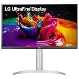 LG 27UP650K-W 27-inch Ultrafine 4K UHD (3840 x 2160) IPS Computer Monitor, 60Hz, 5ms, DisplayHDR 400, Reader Mode, Flicker Safe, HDMI, DisplayPort, Tilt/Height/Pivot Adjustable Stand, White
