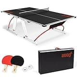 Penn Easy Setup Full Size Table Tennis Table – 100% Preassembled – Sets up in Under 5 Minutes – Play Anywhere – Compact Storage – Ping Pong Table with 2 Paddles and 2 Balls