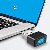 AHANIN USB Fingerprint Key Reader - Windows Hello,for Windows 10/11 Laptop & PC Unlock File Encryption Fingerprint Scanner 360° Touch Speedy Matching Security Key