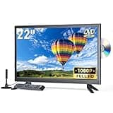 Erasiny 22 Inch TV with DVD Player Built-in, 1080P Full HD Small Flat Screen with DVD, HDMI, USB, AV Inputs, TV DVD Combo for RV, Kitchen, Bedroom, Office