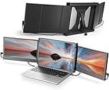 Teamgee Portable Monitor for Laptop, 12” Full HD IPS Display, Dual Triple Monitor Screen Extender, HDMI/USB-A/Type-C Plug and Play for Windows, Chrome & Mac, Work with 13”-16” Laptops