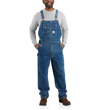 Carhartt Men's Denim Bib Overall, Darkstone, W40 x L30