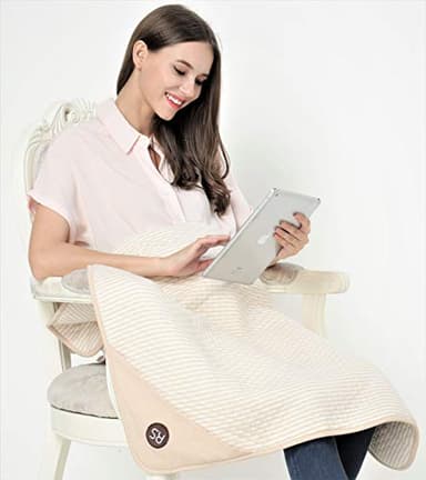 Radia Smart® 5G Blocking, EMF Protection Baby Blanket, Pregnancy Belly Shielding, Organic Cotton, Cream, 35”x30