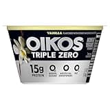 Oikos Triple Zero Vanilla Nonfat Greek Yogurt, 0% Fat, 0g Added Sugar and 0 Artificial Sweeteners, Just Delicious High Protein Yogurt, 5.3 OZ Cup