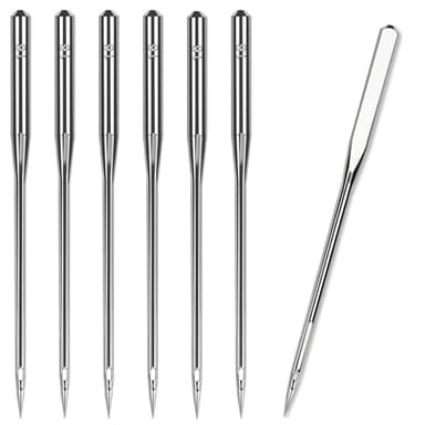 50 Pcs Size 100/16 Universal Leather&Jeans Sewing Machine Needles, Heavy Duty Machine Needles for Thickened Fabrics, Compatible with Home Sewing Machine
