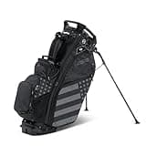 Bag Boy Chiller Pro Hybrid Golf Stand Bag, 15 Way Top with Full Length Individual Dividers, Rubberized Putter Well, Removable Cooler, 8 Zippered Pockets, Black/Stars and Stripes