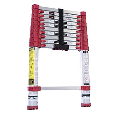 Xtend & Climb Home Series New 2019, 760P+ Telescoping Extension Ladder 10.5 ft, Type II Rated up to 225 Lb, Red