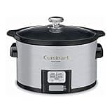 Cuisinart PSC-350 3-1/2-Quart Programmable Slow Cooker, Silver, 9-1/2 in H x 9.1 in W x 12.67 in L