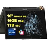 ASUS Vivobook S 16 Flip 2-in-1 Laptop 16" WUXGA IPS Touchscreen Intel 14-core i9-13900H 16GB RAM 1TB SSD Backlit FHD Camera Harman/kardon Win11 Black + HDMI Cable