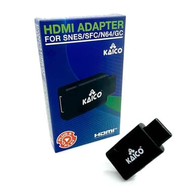 Kaico N64 HDMI Adapter with S-Video and Composite Support Compatible with Nintendo N64, 64, Super Nintendo SNES, Famicom and Gamecube. A Simple Plug & Play Pass Through Adaptor Solution