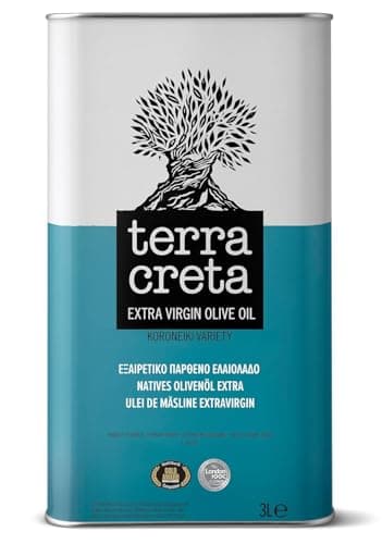 Terra Creta, 100% Koroneiki Variety, Estate Greek Extra Virgin Olive Oil, 3 Ltr (101 Fl.oz) Tin