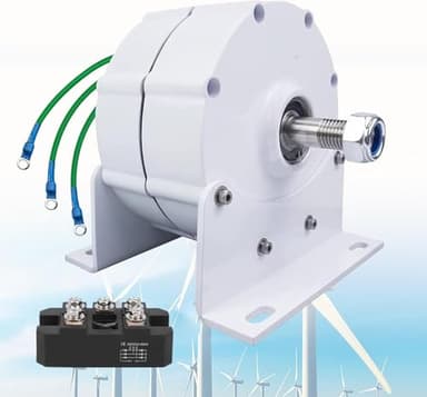 3-phase permanent magnet generator,low rpm permanent magnet generator, 3 Phase Gearless Permanent Magnet AC Alternator Water Wind Turbine With Rectifier,wind and water turbine (Voltage, 240 Volts)