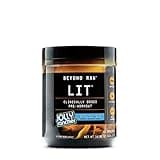 BEYOND RAW LIT PreWorkout Powder Supplement for Men and Women, Energy, Focus, Endurance, Pumps, Nitric Oxide Boost, 250mg Caffeine, Creatine, Beta Alanine, Jolly Rancher Blue Raspberry, 30 Servings