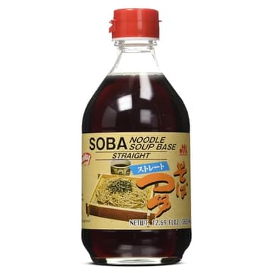 Shirakiku Soba Noodle Soup Base - Japanese Ramen Soup Base Concentrate – Shoyu Ramen Broth, Udon, Soba & Noodle Soup Stock, Tsuyu Sauce – 12.69 Fl. Oz. (Pack of 1)