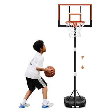 Seray Kids Basketball Hoop Outdoor 3.2-7.2FT 10s-Quick-Adjust, Swimming Pool Basketball Hoop for Kid/Adult/Toddler in Poolside/Backyard/Driveway/Indoor, 29 in Shatterproof Backboard and Enlarged Base