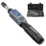 GROWNEER Digital Torque Screwdriver, 2.66-53.1 In-lbs/0.3-6 Nm, 1/4'' Drive Inch Pound Torque Screwdriver Electrician with Buzzer & LED Indicator, 27 In 1 Screwdriver Torque Wrench Set