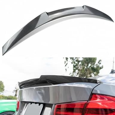 Oasiland Rear Spoiler Compatible with 2012-2018 BMW F30 3 Series & 2014-2019 F80 M3 Sedan, Carbon Fiber Pattern MV Style Duckbill for 318i 320i 325i 328i 330i 335i 340i, Trunk High Kick Wing Lip