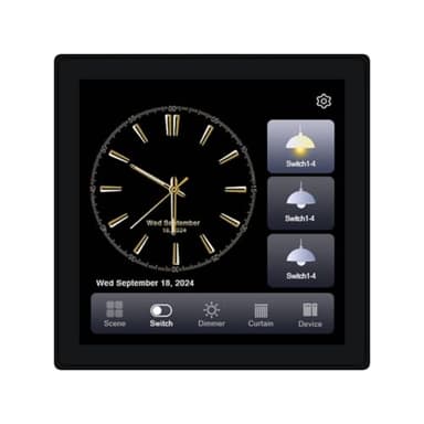 Heeucnon Tuya Smart Control Panel Smart Control Panel Touch Screen Panel Switch Zigbee Intelligent Home Wall Push Light Switch Black