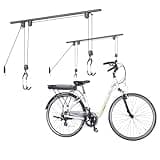 Bike Hoist Pro Ceiling Bike Rack by Delta Cycle (2-Pack) - Pre-Assembled Bike Hangers for Garage Holds Up to 100 lbs - Auto-Locking - Fully Adjustable for Any Bicycle, Kayak Hoist, Or Canoe Hoist