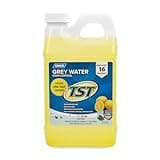 Camco TST Camper/RV Grey Water Odor Control - Removes Grease Buildup in Gray Water Tank, Sink & Shower Drains - 4oz Treats 40-Gal Holding Tank - Safe Septic Tank Treatment - Lemon, 64 oz (40256)